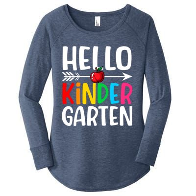 Awesome Hello Kindergarten Teacher Student Cute Kindergarten Meaningful Gift Women's Perfect Tri Tunic Long Sleeve Shirt