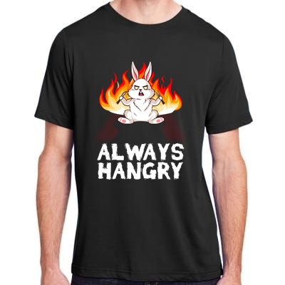 Always Hungry Knife Fire Bunny Rabbit Kawaii Anime Rodent Gift Adult ChromaSoft Performance T-Shirt