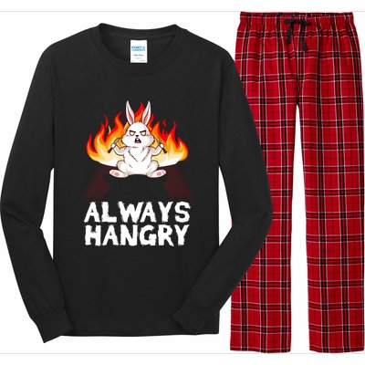 Always Hungry Knife Fire Bunny Rabbit Kawaii Anime Rodent Gift Long Sleeve Pajama Set