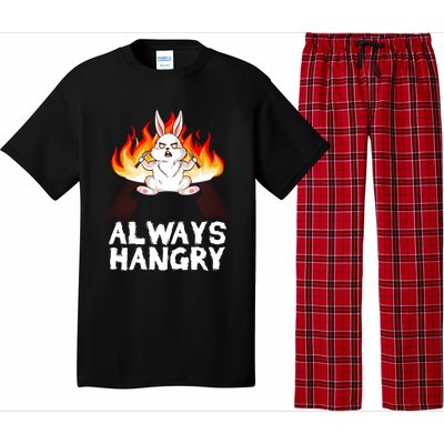 Always Hungry Knife Fire Bunny Rabbit Kawaii Anime Rodent Gift Pajama Set