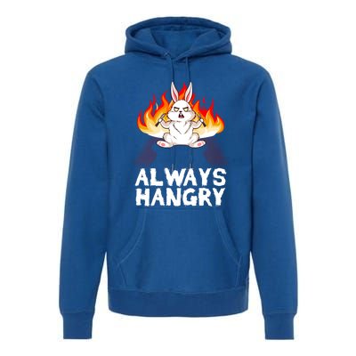 Always Hungry Knife Fire Bunny Rabbit Kawaii Anime Rodent Gift Premium Hoodie