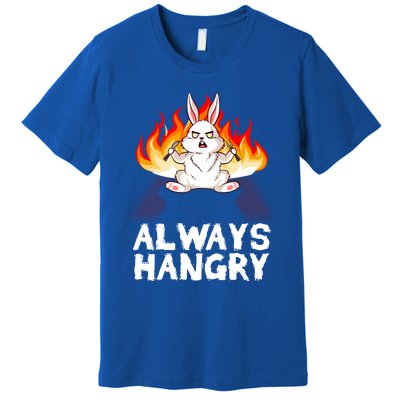 Always Hungry Knife Fire Bunny Rabbit Kawaii Anime Rodent Gift Premium T-Shirt