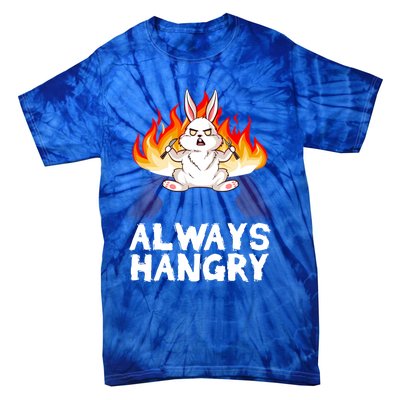 Always Hungry Knife Fire Bunny Rabbit Kawaii Anime Rodent Gift Tie-Dye T-Shirt