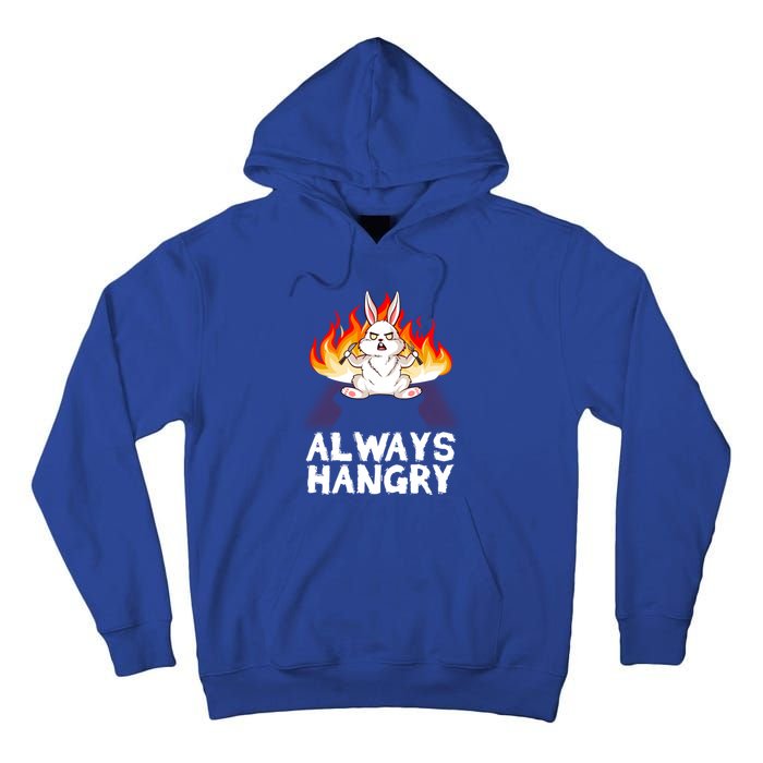 Always Hungry Knife Fire Bunny Rabbit Kawaii Anime Rodent Gift Tall Hoodie