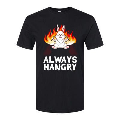 Always Hungry Knife Fire Bunny Rabbit Kawaii Anime Rodent Gift Softstyle CVC T-Shirt