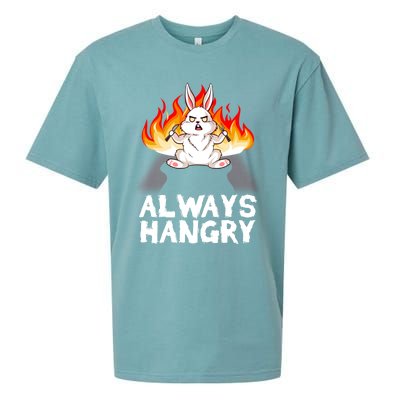 Always Hungry Knife Fire Bunny Rabbit Kawaii Anime Rodent Gift Sueded Cloud Jersey T-Shirt