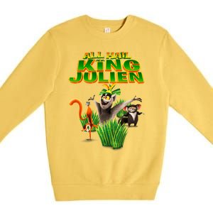 All Hail King Julien Gift For Fans All Hail King Julien Crimson Premium Crewneck Sweatshirt