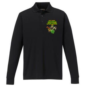 All Hail King Julien Gift For Fans All Hail King Julien Crimson Performance Long Sleeve Polo