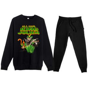 All Hail King Julien Gift For Fans All Hail King Julien Crimson Premium Crewneck Sweatsuit Set