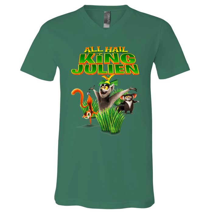 All Hail King Julien Gift For Fans All Hail King Julien Crimson V-Neck T-Shirt