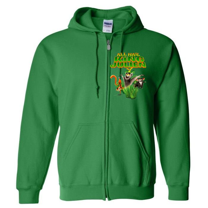 All Hail King Julien Gift For Fans All Hail King Julien Crimson Full Zip Hoodie