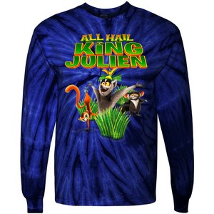 All Hail King Julien Gift For Fans All Hail King Julien Crimson Tie-Dye Long Sleeve Shirt