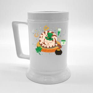 Adorable Holiday Kitten Sleepy Cat St Patrick's Day Gift Beer Stein