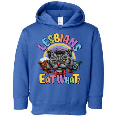 Adult Humor Lesbians Eat What Pussy Cat Funny Lgbt Pride Gift Toddler Hoodie