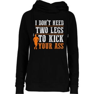 Ampu Humor Life Full Time Leg Arm Funny Recovery Gifts Womens Funnel Neck Pullover Hood