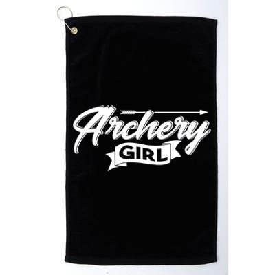 Archery Hunting Lover Athletic Bow Hunting Archer Arrow Cute Gift Platinum Collection Golf Towel