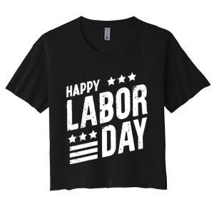 Awesome Happy Labor Day Women's Crop Top Tee