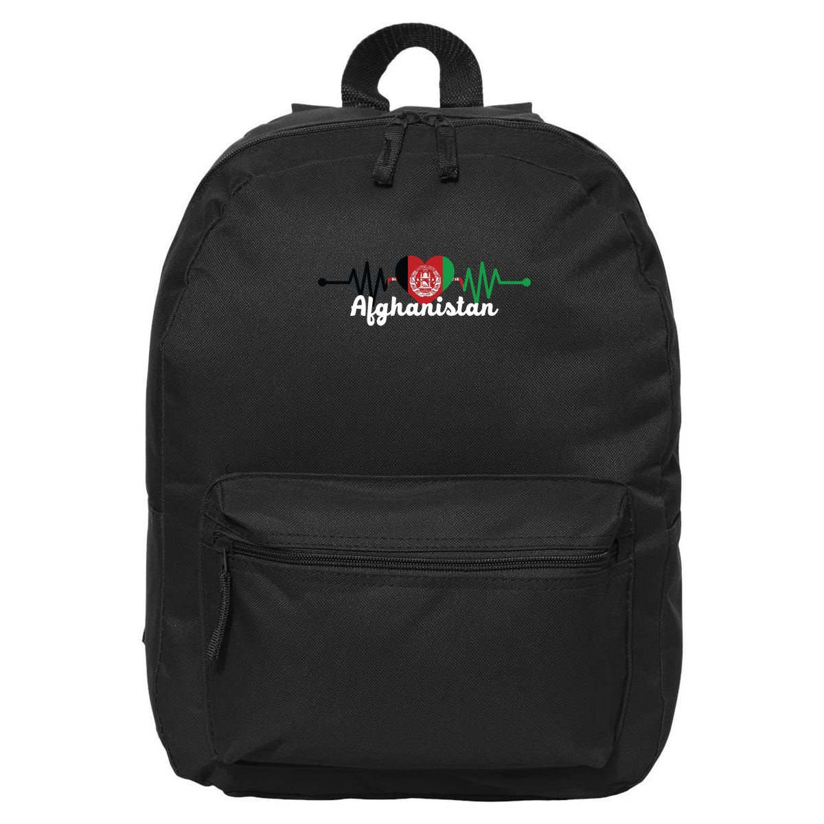 Afghanistan Heart Love Pulse Flag Support 16 in Basic Backpack