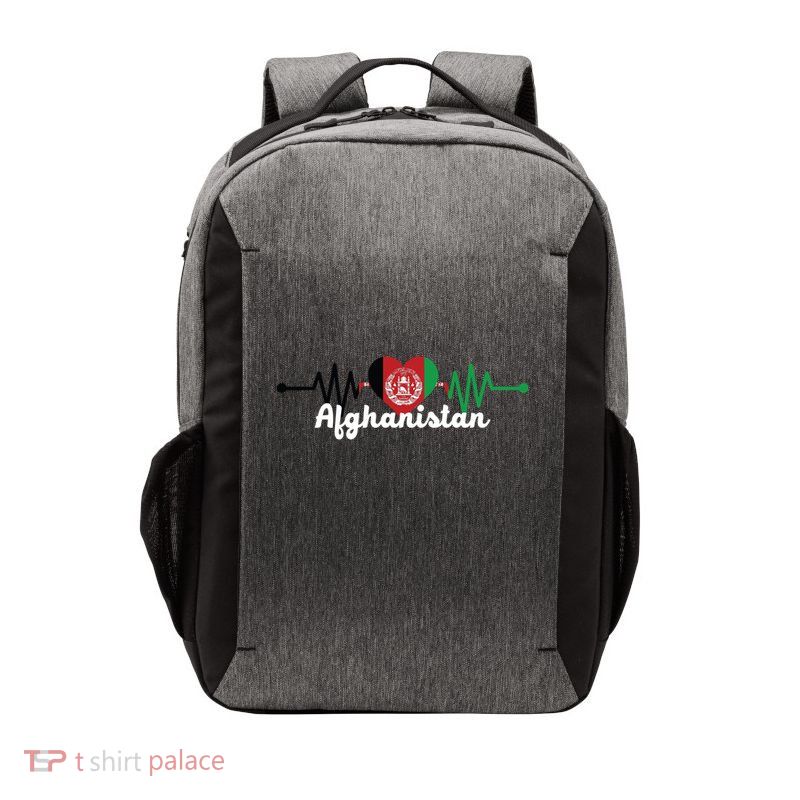 Afghanistan Heart Love Pulse Flag Support Vector Backpack
