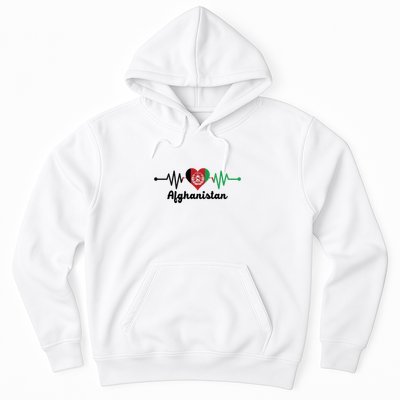 Afghanistan Heart Love Pulse Flag Support Hoodie