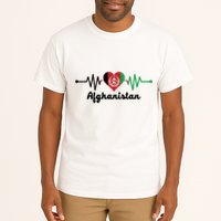 Afghanistan Heart Love Pulse Flag Support Tall T-Shirt