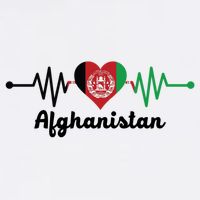 Afghanistan Heart Love Pulse Flag Support Premium T-Shirt