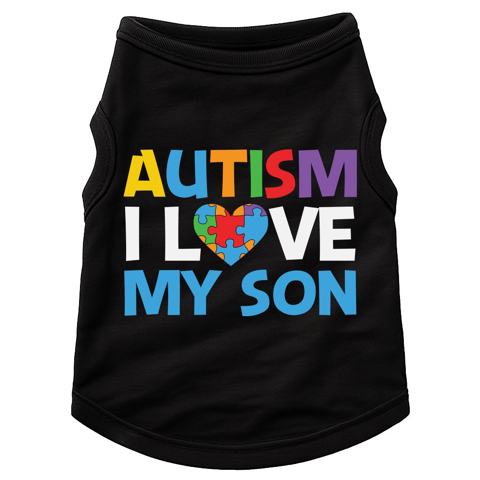 Autism Heart Love Autism Puzzle, Autism Mom Doggie Tank