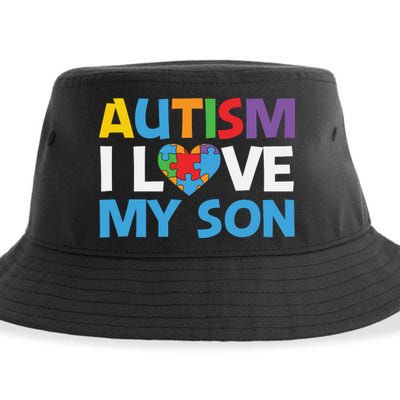 Autism Heart Love Autism Puzzle, Autism Mom Sustainable Bucket Hat
