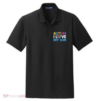 Autism Heart Love Autism Puzzle, Autism Mom Dry Zone Grid Polo