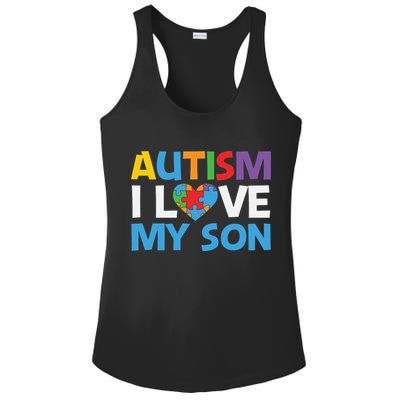 Autism Heart Love Autism Puzzle, Autism Mom Ladies PosiCharge Competitor Racerback Tank