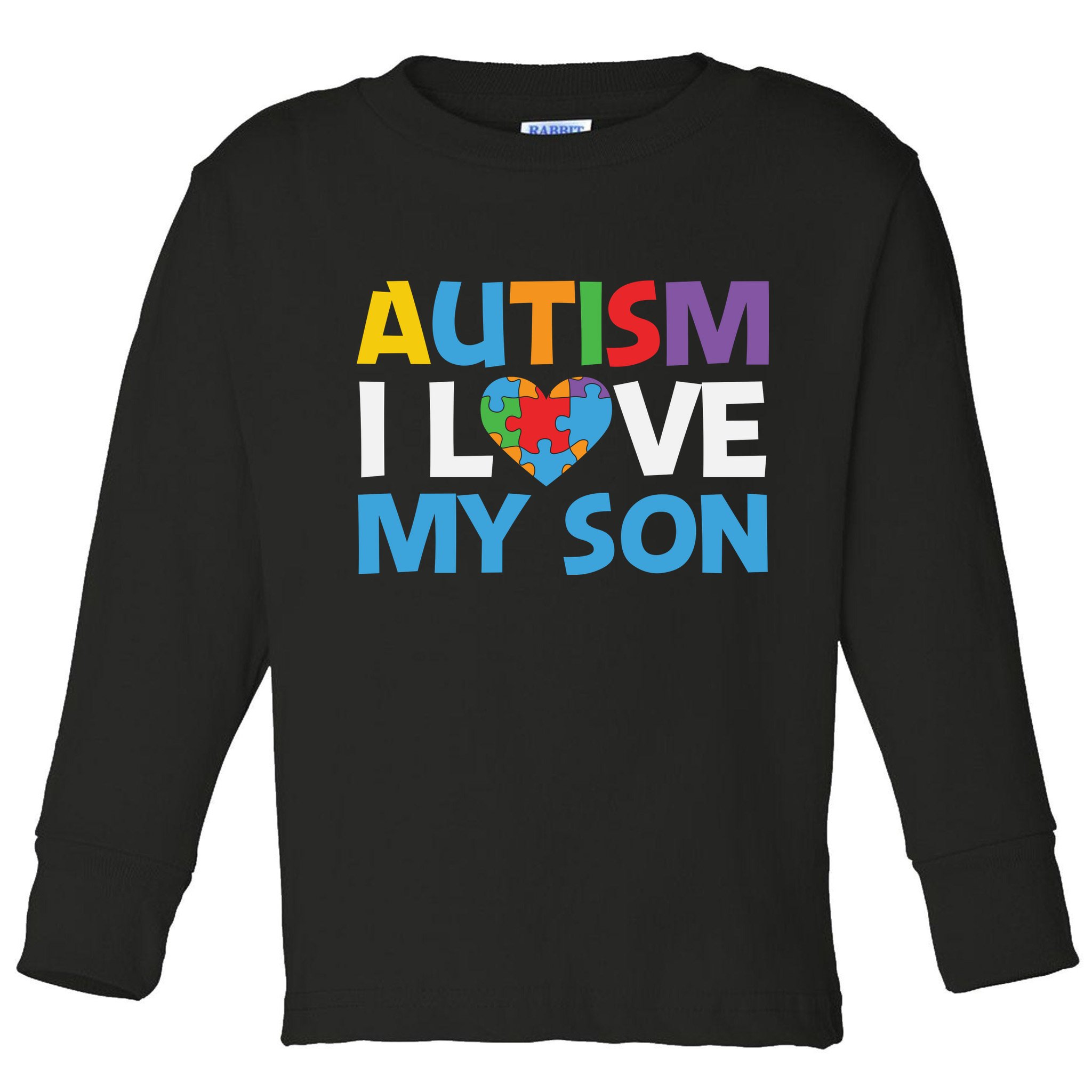 Autism Heart Love Autism Puzzle, Autism Mom Toddler Long Sleeve Shirt