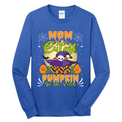 Autism Halloween Mom Of The Cutest Pumpkin In The Patch Meaningful Gift Tall Long Sleeve T-Shirt