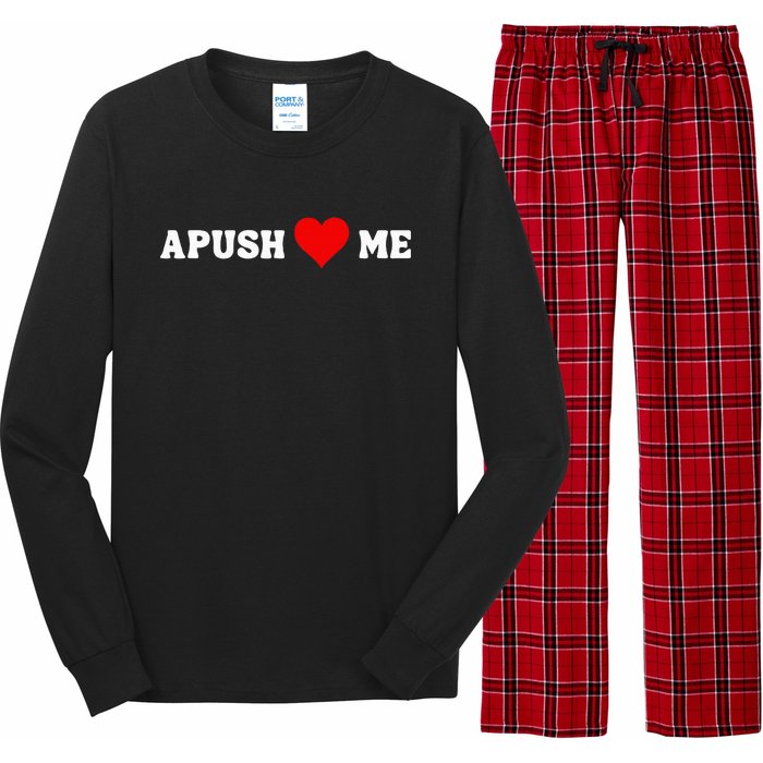 Apush Heart Me Students Teachers Long Sleeve Pajama Set