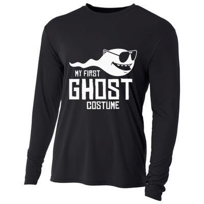 Adult Humor My First Ghost Costume Funny Halloween Gift Cooling Performance Long Sleeve Crew