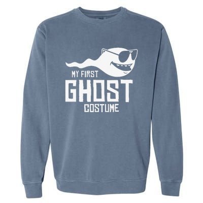 Adult Humor My First Ghost Costume Funny Halloween Gift Garment-Dyed Sweatshirt