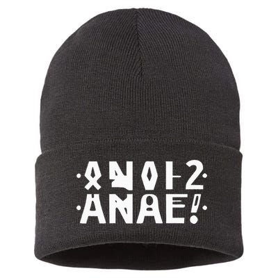 Anal Hidden Message The Original 2024 Sustainable Knit Beanie