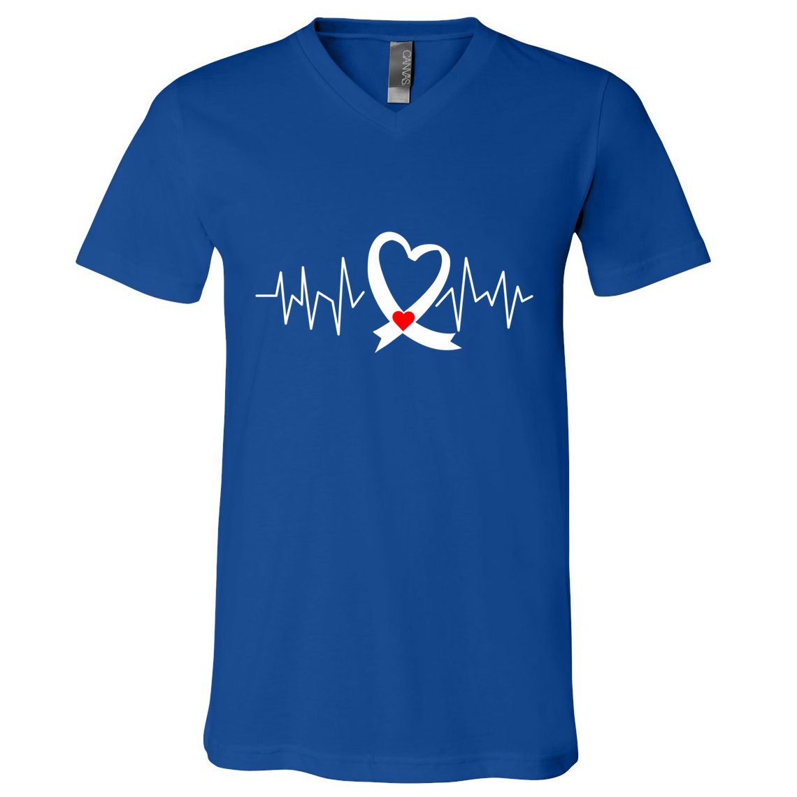 American Heart Month Heart Health Awareness Heart Disease Gift V-Neck T-Shirt