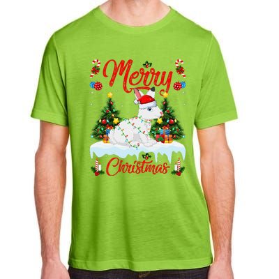 Arctic Hare Merry Christmas Tree Lights Arctic Hare Xmas Adult ChromaSoft Performance T-Shirt