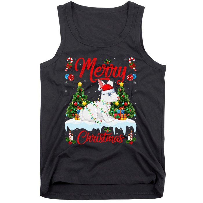 Arctic Hare Merry Christmas Tree Lights Arctic Hare Xmas Tank Top