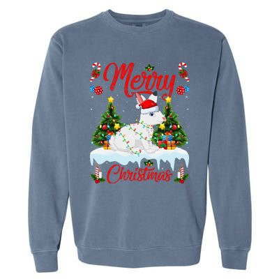 Arctic Hare Merry Christmas Tree Lights Arctic Hare Xmas Garment-Dyed Sweatshirt