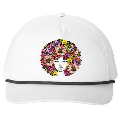 Afro Hair Natural Black History Month Juneteenth Melanin BLM Snapback Five-Panel Rope Hat