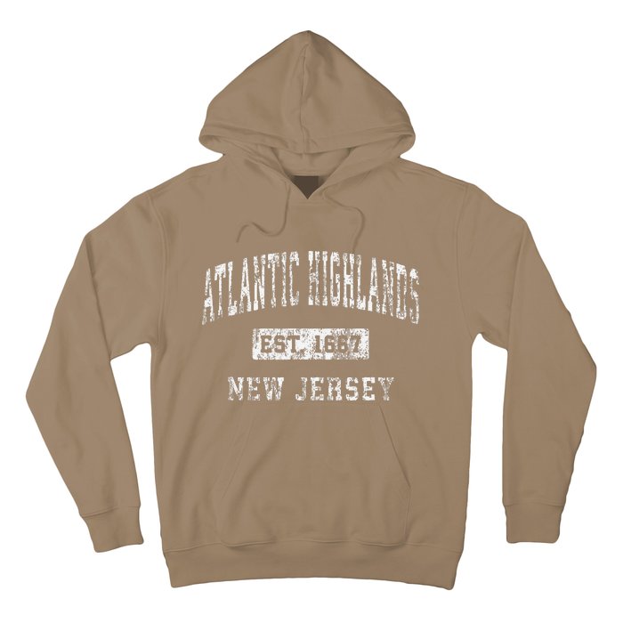 Atlantic Highlands New Jersey Nj Vintage Established Hoodie