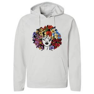 Afro Hair Natural Black History Juneteenth Pride Performance Fleece Hoodie