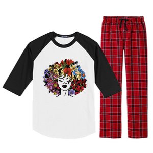 Afro Hair Natural Black History Juneteenth Pride Raglan Sleeve Pajama Set