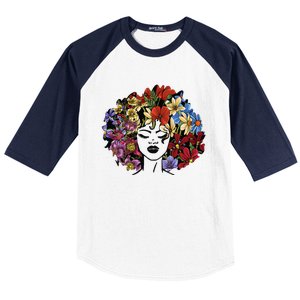 Afro Hair Natural Black History Juneteenth Pride Baseball Sleeve Shirt