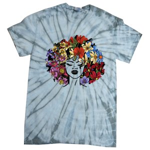 Afro Hair Natural Black History Juneteenth Pride Tie-Dye T-Shirt