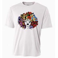 Afro Hair Natural Black History Juneteenth Pride Cooling Performance Crew T-Shirt