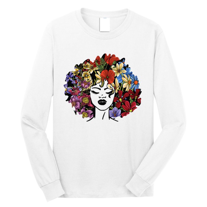 Afro Hair Natural Black History Juneteenth Pride Long Sleeve Shirt