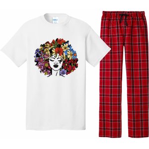 Afro Hair Natural Black History Juneteenth Pride Pajama Set