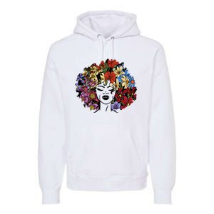 Afro Hair Natural Black History Juneteenth Pride Premium Hoodie